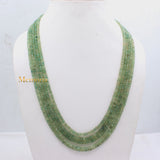 Gemstone Beads Strand Natural Emerald Round Faceted Healing Thread Necklace