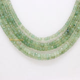 Gemstone Beads Strand Natural Emerald Round Faceted Healing Thread Necklace