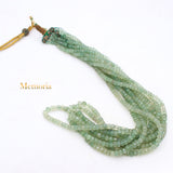 Gemstone Beads Strand Natural Emerald Round Faceted Healing Thread Necklace