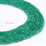 Buy Beads Strand Natural Emerald Round Faceted Gemstone Thread Necklace Wholesale