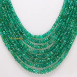 Buy Beads Strand Natural Emerald Round Faceted Gemstone Thread Necklace Wholesale