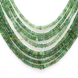 Wholesale Beads Strand Natural Emerald Round Faceted Gemstone Thread Necklace