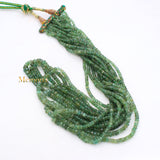 Wholesale Beads Strand Natural Emerald Round Faceted Gemstone Thread Necklace