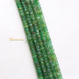 Certified Beads Strand Natural Emerald Round Faceted Gemstone Thread Necklace