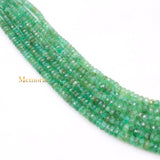 Natural Emerald Round Faceted Gemstone Thread Necklace Beads Strand