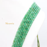 Natural Emerald Round Faceted Gemstone Thread Necklace Beads Strand