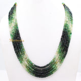 Buy Natural Emerald Round Faceted Gemstone Thread Necklace Beads Strand