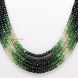 Buy Natural Emerald Round Faceted Gemstone Thread Necklace Beads Strand