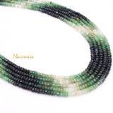 Buy Natural Emerald Round Faceted Gemstone Thread Necklace Beads Strand