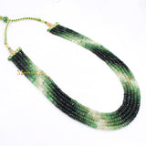 Buy Natural Emerald Round Faceted Gemstone Thread Necklace Beads Strand