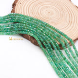 Thread Necklace Natural Emerald Round Faceted Spiritual Healing Gemstone Beads Strand