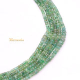 Certified Thread Necklace Natural Emerald Round Faceted Spiritual Healing Gemstone Beads Strand