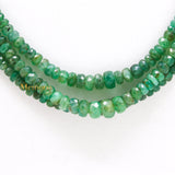 Sale Thread Necklace Natural Emerald Round Faceted Spiritual Healing Gemstone Beads Strand