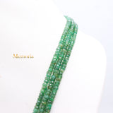 Sale Thread Necklace Natural Emerald Round Faceted Spiritual Healing Gemstone Beads Strand