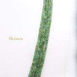 Thread Necklace Natural Emerald Round Faceted Spiritual Healing Gemstone Beads Strand