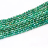 Natural Emerald Round Faceted Spiritual Healing Gemstone Beads Strand Thread Necklace