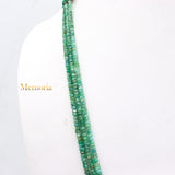 Natural Emerald Round Faceted Spiritual Healing Gemstone Beads Strand Thread Necklace