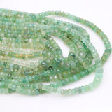 Buy 9 Line Natural Emerald Round Faceted Spiritual Healing Gemstone Beads Strand Thread Necklace