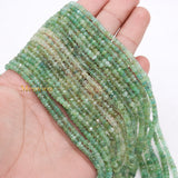 Buy 9 Line Natural Emerald Round Faceted Spiritual Healing Gemstone Beads Strand Thread Necklace