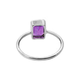 Natural Amethyst Gemstone 925 Sterling Silver Ring