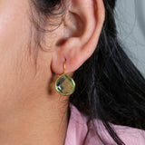 Natural Green Amethyst Drop Dangle Earring | Handmade 925 Sterling Silver Earrings.