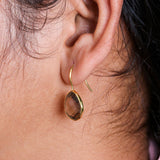 Smoky Quartz Sterling Silver Earrings  Faceted Brown Gemstone Drop Earrings