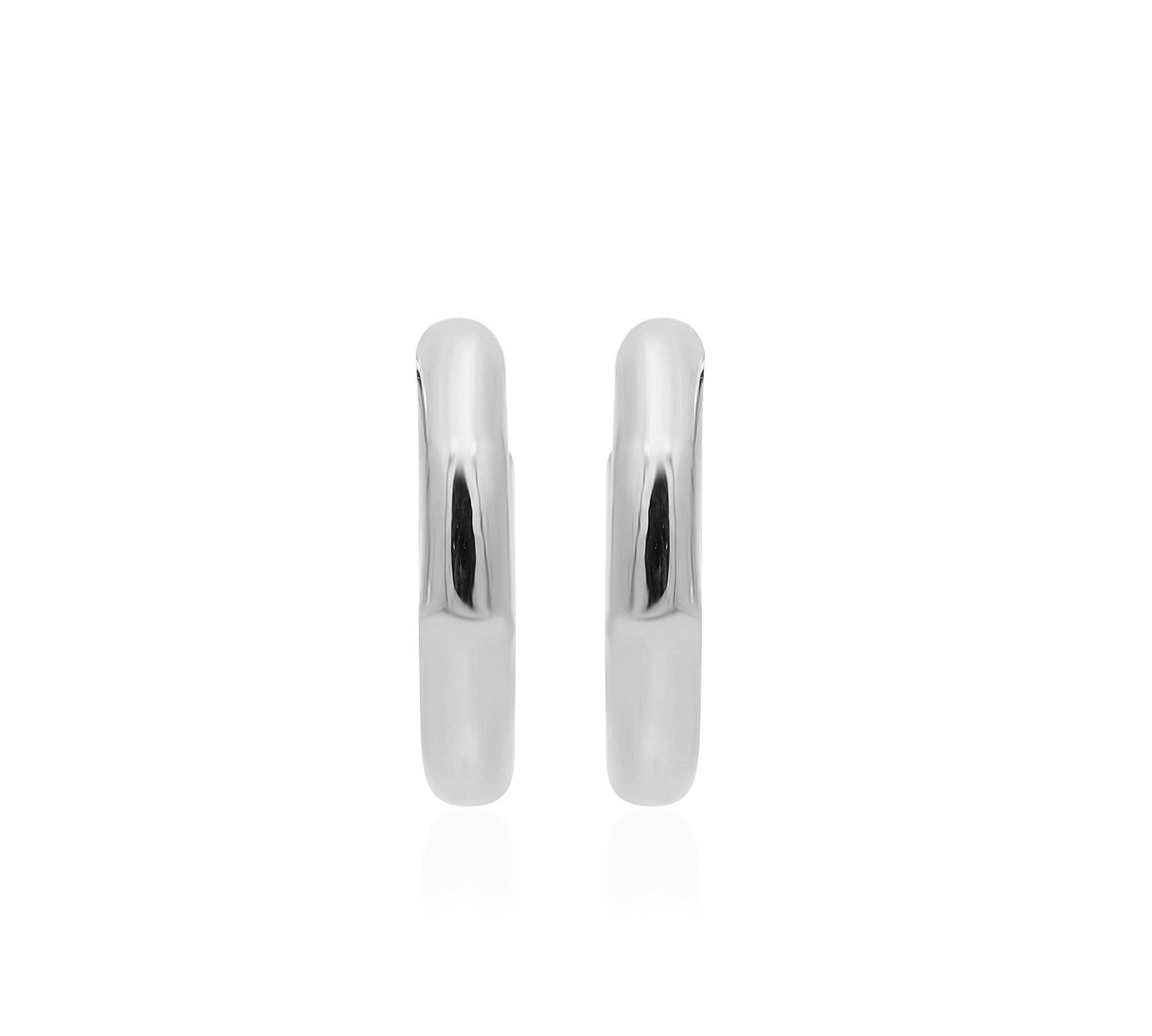Classic 925 Sterling Silver Gold Plated Tube Hoop Earring
